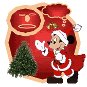Kleine animatie van een kerstwens - Fijne Feestdagen met een muis in kerstkleding en een kerstboom met twinkelverlichting