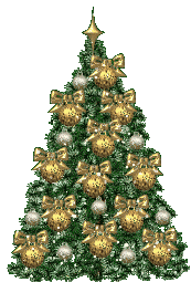 Kleine kerstanimatie van een kerstboom - Kerstboom met zilverkleurige en goudkleurige kerstballen