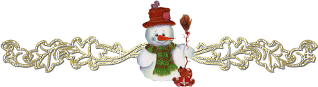 Middelgrote animatie van een kerst lijn - Sneeuwpop met sterretjes