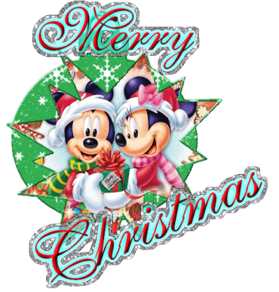 Grote kerstanimatie van Disney - Merry Christmas met twee muizen die een kerstcadeau hebben gekregen
