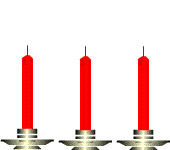Kleine kerstanimatie van een kerstkaars - Drie rode kaarsen die een voor een gaan branden