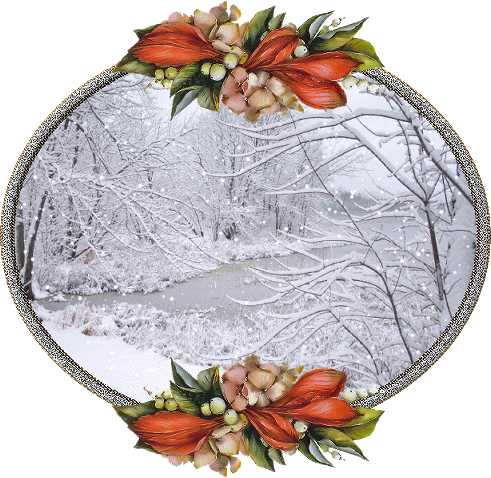 Grote animatie van een sneeuwglobe - Globe met een sneeuwlandschap waar het sneeuwt