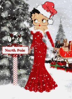 Middelgrote animatie van een kerstmeisje - Meisje op de noordpool