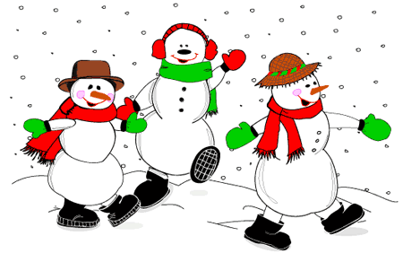 Grote animatie van een sneeuwpop - Dansende sneeuwmannen
