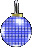 Mini animatie van een kerstbal - Ronddraaiende blauwe kerstbal
