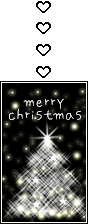 Mini animatie van een kerstwens - Merry Christmas met een grijze kerstboom met een oplichtende kerstster als piek