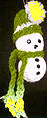 Mini animatie van een sneeuwpop - Sneeuwpop met groene sjaal
