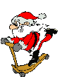 Mini animatie van een kerstman - De Kerstman op een step