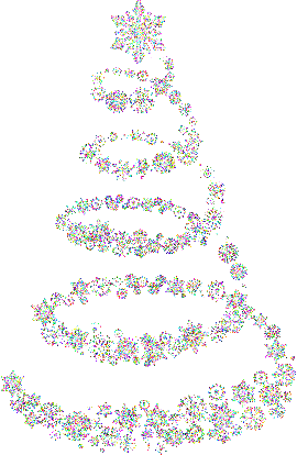 Grote kerstanimatie van een kerstboom - Glitter kerstboom