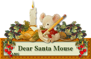 Middelgrote kerstmis animatie van een kerstkaars - Een muis schrijft een brief aan Dear Santa Mouse