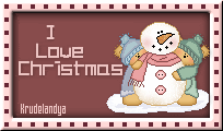 Kleine animatie van een sneeuwpop - I Love Christmas met een sneeuwpop en twee beren