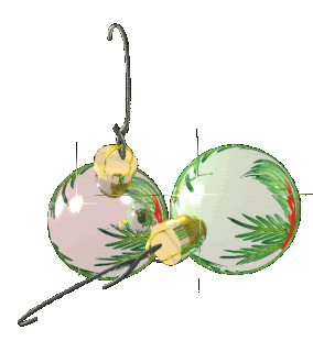 Middelgrote kerstmis animatie van een kerstbal - Twee kerstballen