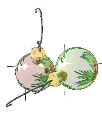 Grote kerstanimatie van een kerstbal - Twee blinkende kerstballen