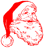 Kleine kerstanimatie van een kerstman - De rode kerstman knipoogt