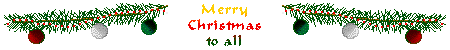 Kleine animatie van een kerstwens - Merry Christmas to all met sparrentakken en kerstballen