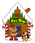 Mini kerstanimatie van een kersthuis - Dierenwinkel met een hert en een pinguïn