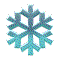 Mini animatie van sneeuw - Ronddraaiend sneeuwkristal