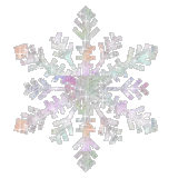 Kleine animatie van sneeuw - Sneeuwkristal met sterretjes