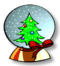 Kleine animatie van een sneeuwglobe - Sneeuwglobe met daarin een kerstboom