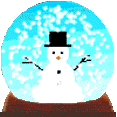 Mini animatie van een sneeuwglobe - Sneeuwglobe met daarin een sneeuwpop