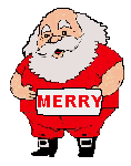 Mini animatie van een kerstman - De Kerstman wenst je Merry Christmas