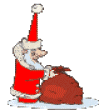 Mini animatie van een kerstman - Er zit een man in de zak van de Kerstman