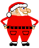 Mini animatie van een kerstman - Ho, ho, ho, de Kerstman laat zijn achterste zien