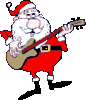 Mini animatie van een kerstman - De Kerstman speelt gitaar
