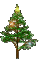 Mini kerstanimatie van een kerstboom - Kerstboom met gele twinkelverlichting
