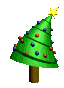 Mini kerstanimatie van een kerstboom - Heen en weer bewegende kerstboom