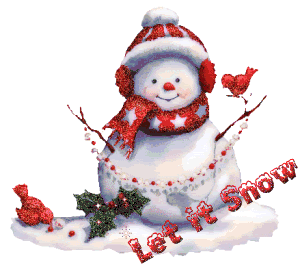 Middelgrote animatie van een sneeuwpop - Let it snow met een sneeuwpop met rode sjaal en muts