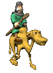 Mini animatie van een kerstdier - Herder op een kameel