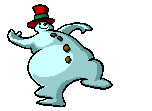 Mini animatie van een sneeuwpop - Dansende sneeuwman