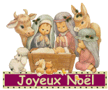 Kleine animatie van een kerstwens - Jozef en Maria bij de kribbe met het kindeke Jezus
