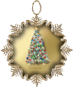 Middelgrote kerstanimatie van een kerstboom - Sneeuwkristal met een kerstboom boordevol kerstverlichting