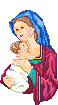 Mini kerstanimatie - Maria met het kindeke Jezus