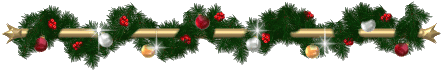 Kleine animatie van een kerst lijn - Kerstgroen met kerstballen en fonkelende witte sterren rondom een stang