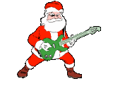 Mini animatie van een kerstman - gitaar spelende Kerstman