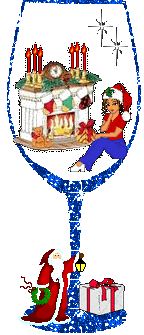 Kleine animatie van een kerstglas - Meisje voor de open haard in een glas