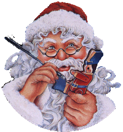 Middelgrote kerstanimatie van een kerstman - Santa Claus is kerstcadeaus aan het beschilderen