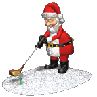 Kleine kerstanimatie van een kerstman - Golfende Kerstman