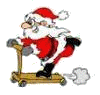 Mini animatie van een kerstman - Santa Claus op een step