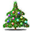 Mini kerstanimatie van een kerstboom - Kerstboom met kerstballen